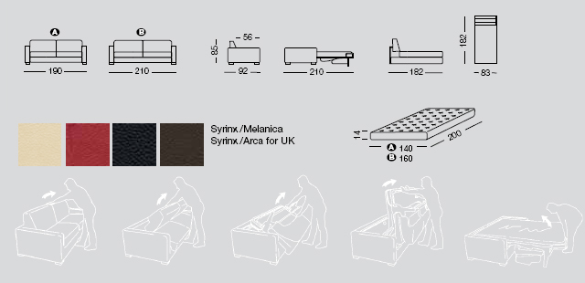 sofa and sofa bed messurments