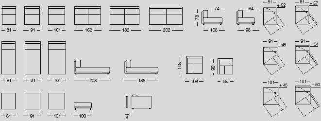 sofa and sofa bed messurments