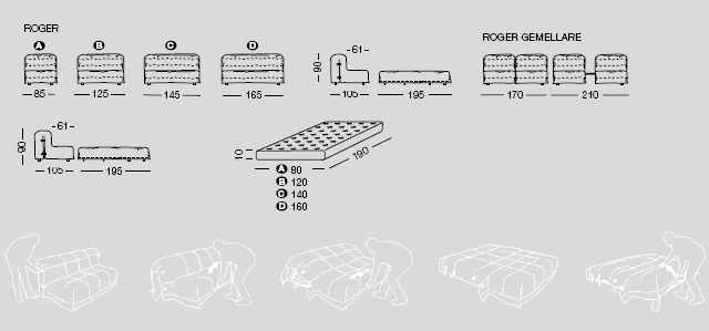 Sofa and sofa bed sizes